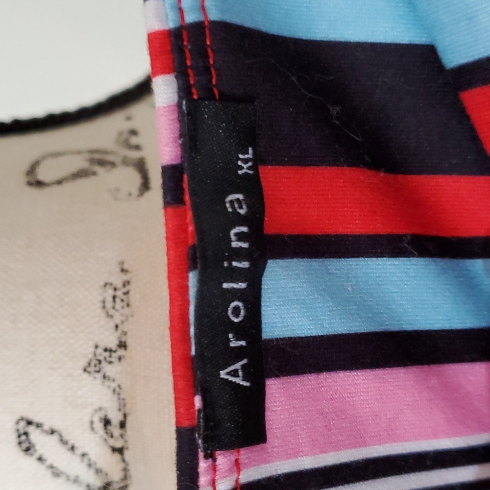Arolina, stripped, stretchy wide leg pants - Picture 4 of 8
